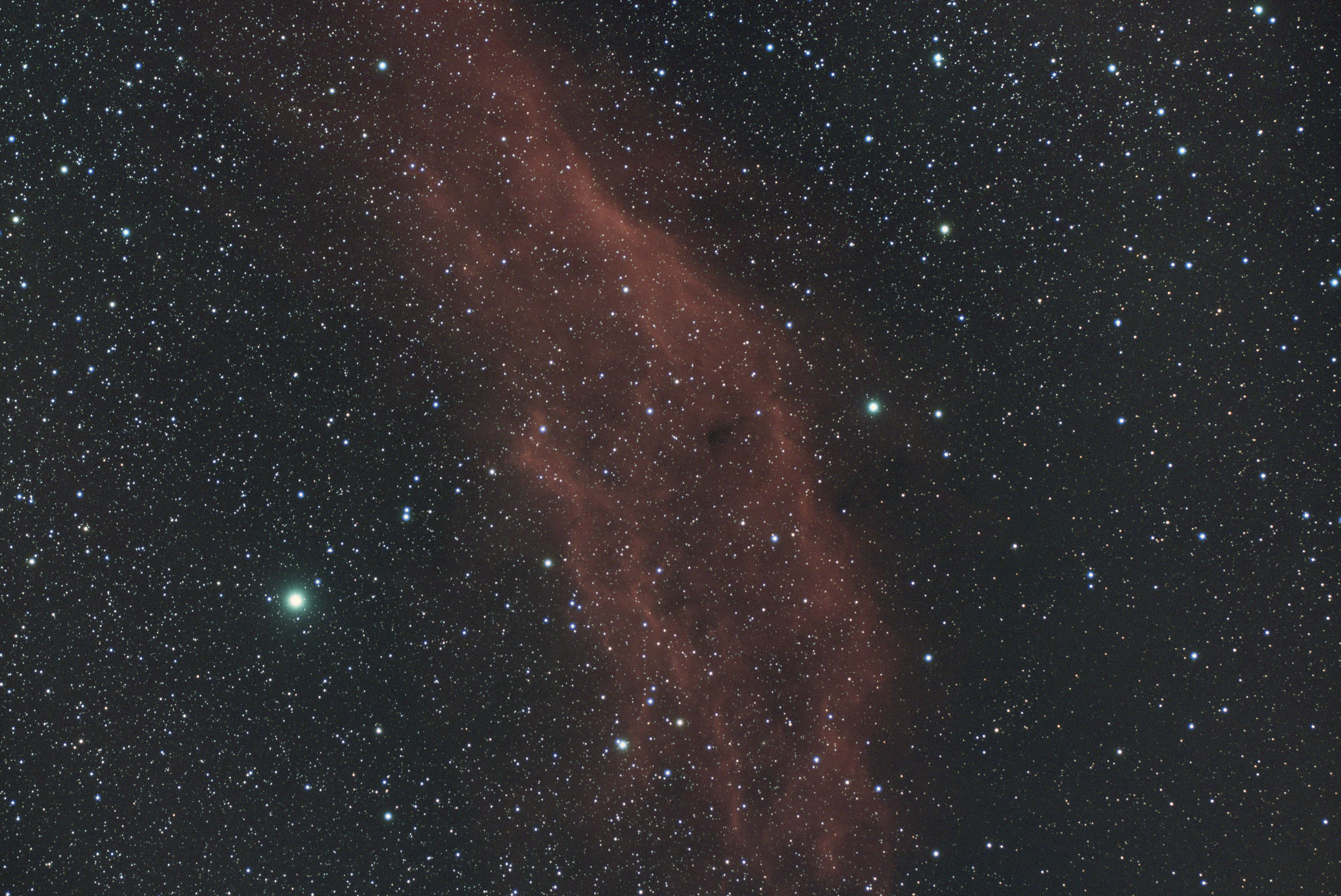 深紅のカリフォルニア星雲　　